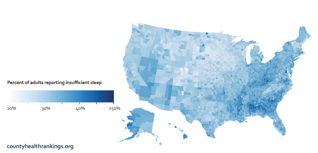 Percent of People with Insufficient Sleep