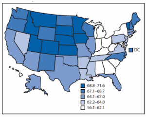 Graph: States Getting the Most Sleep